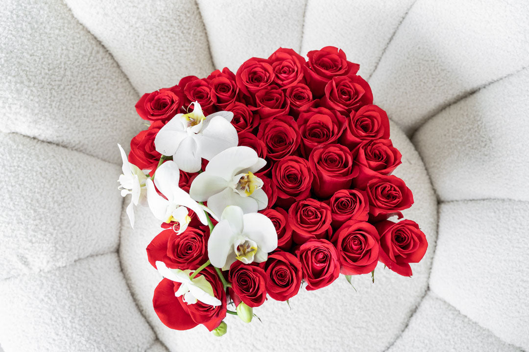 Box Roses and Orchids