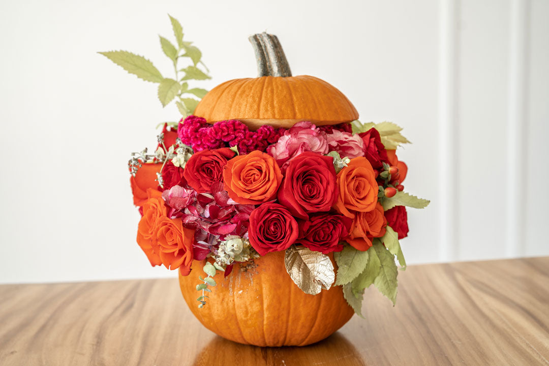 Flores en calabaza