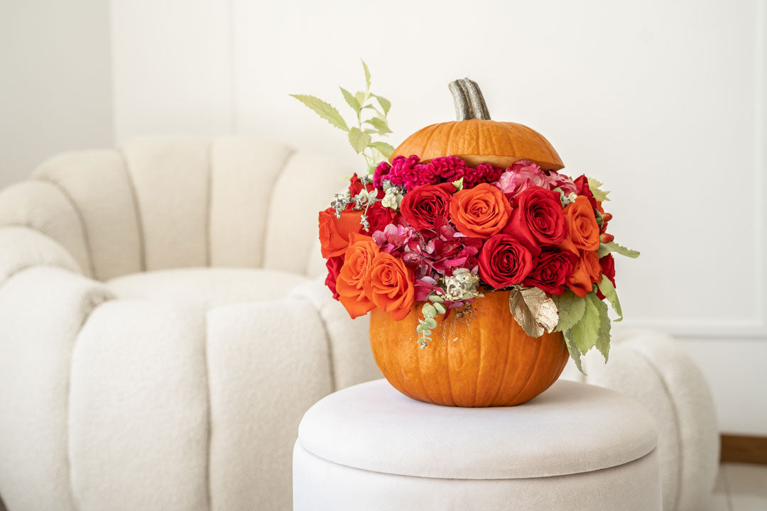 Flores en calabaza