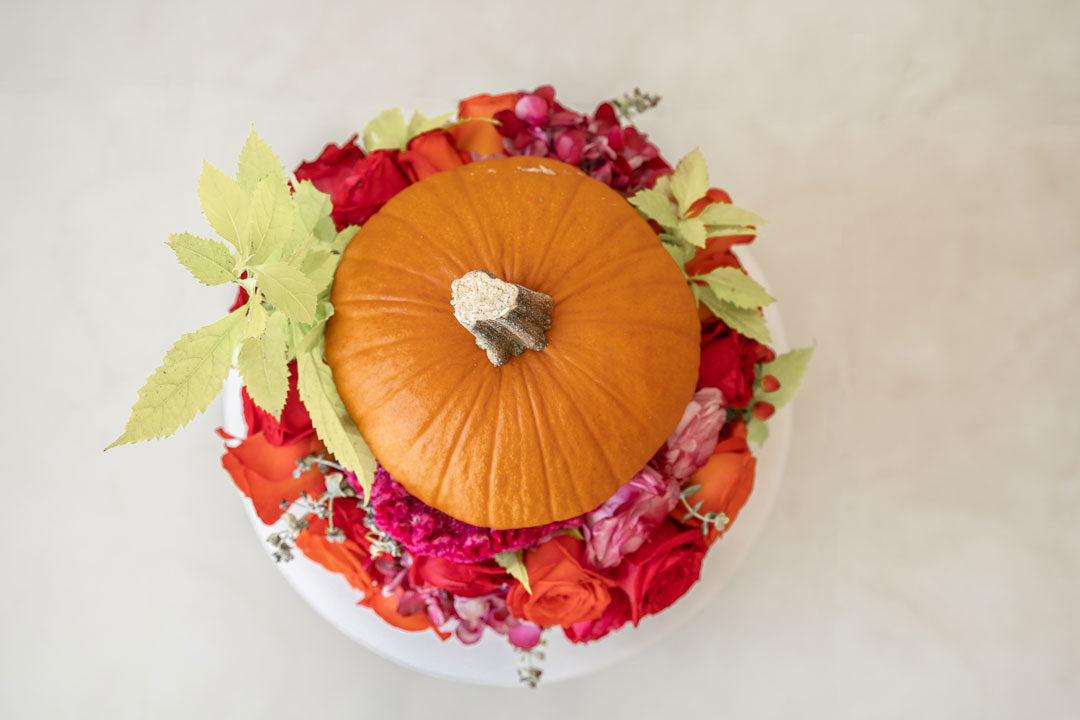 Flores en calabaza