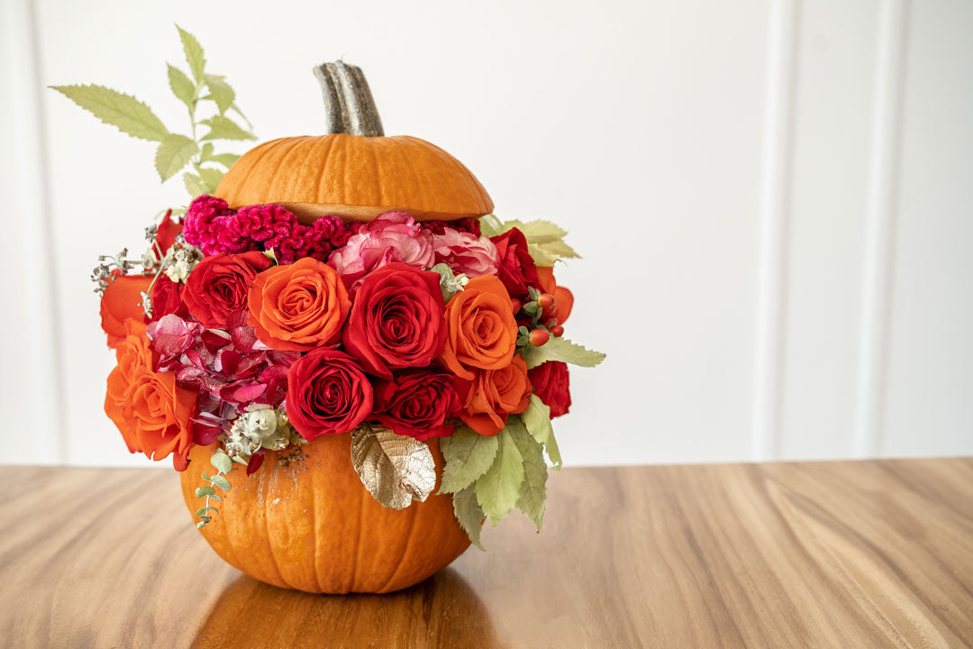 Flores en calabaza