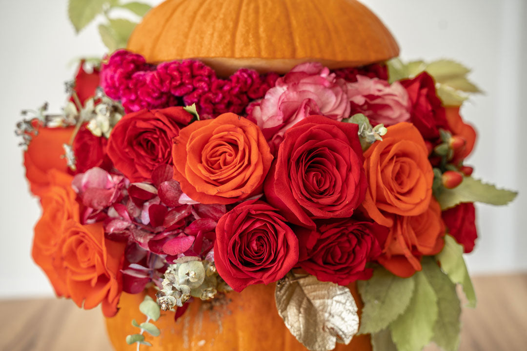 Flores en calabaza