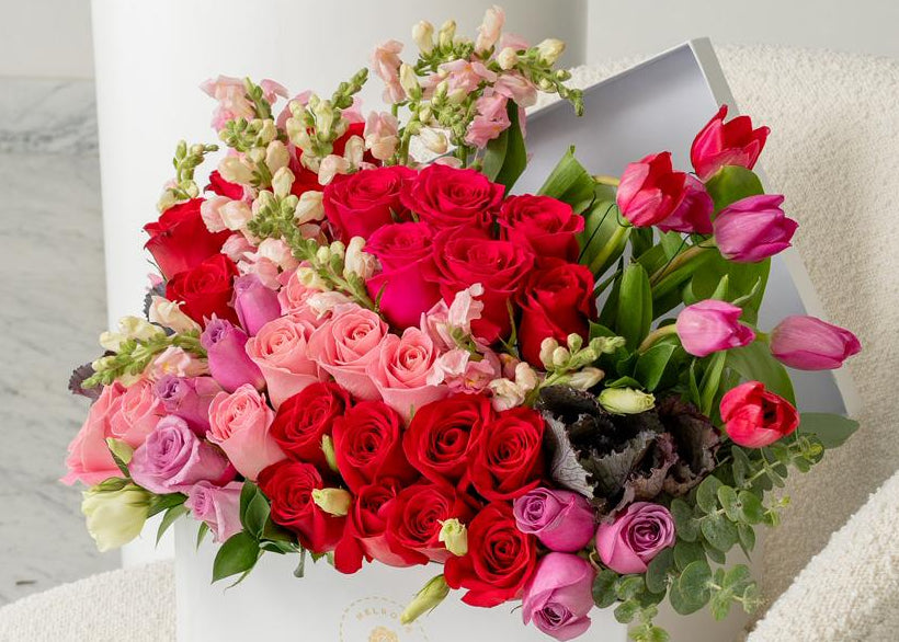 Arreglo de Cumpleaños con tulipanes