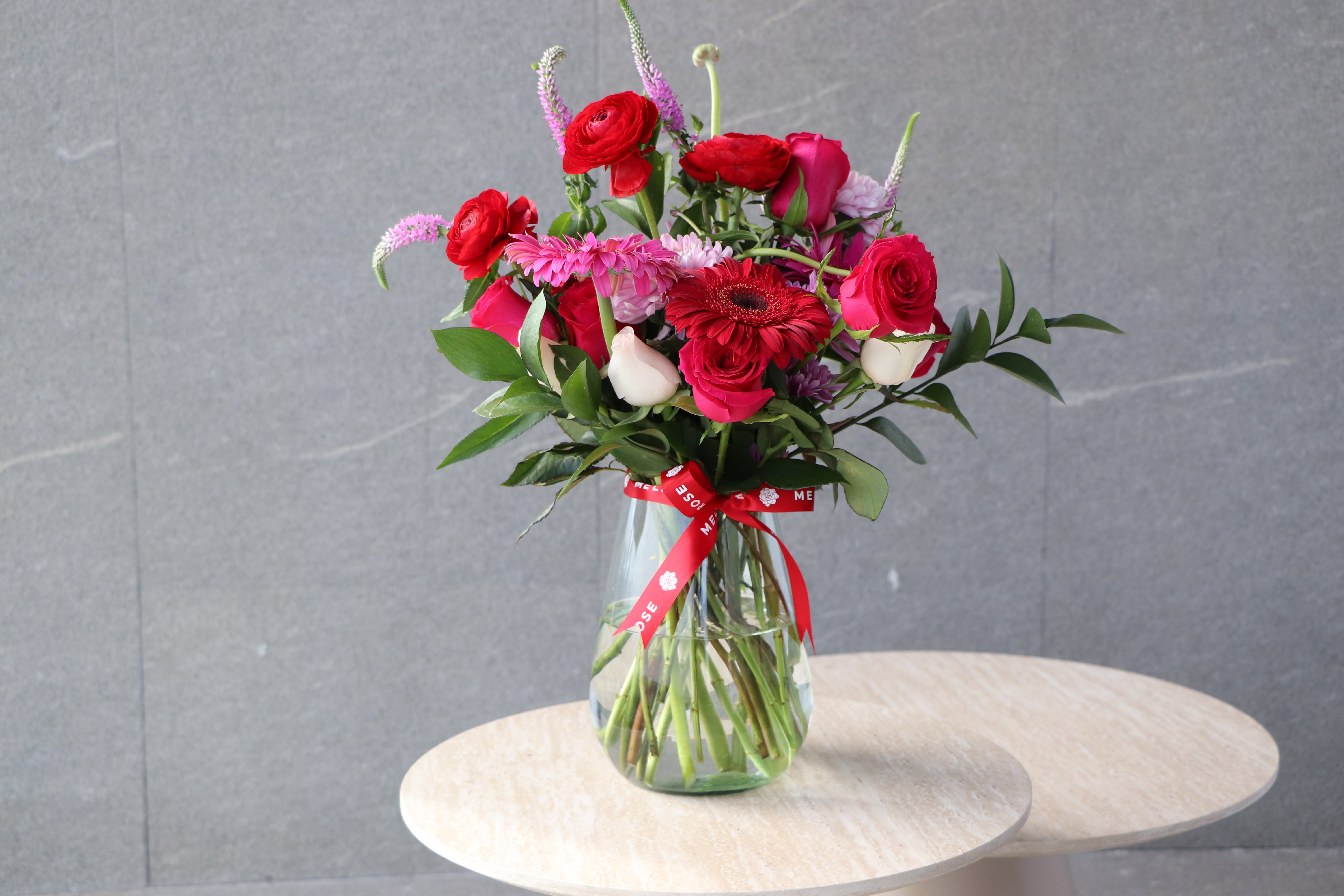 Bouquet de Gerberas Fucsia y Rojas