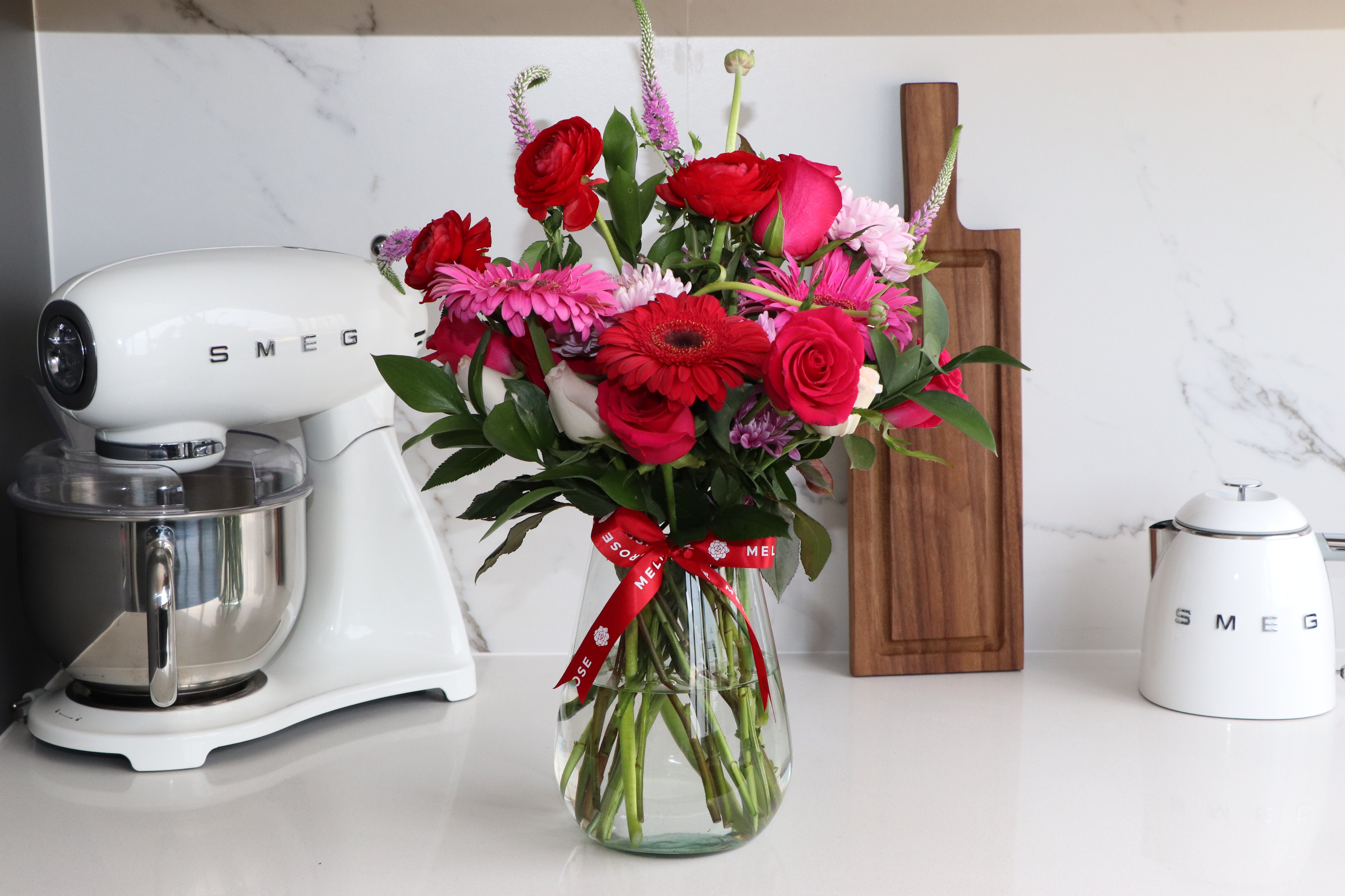 Bouquet de Gerberas Fucsia y Rojas