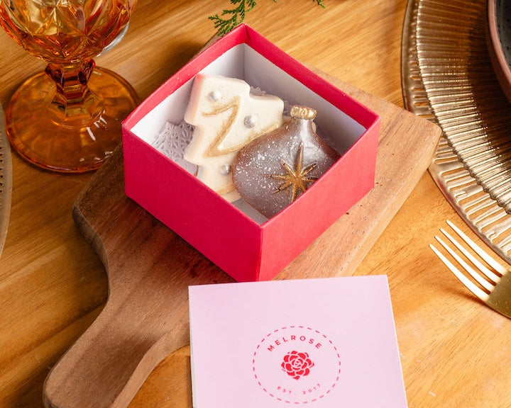 Regalo de Navidad con chocolates