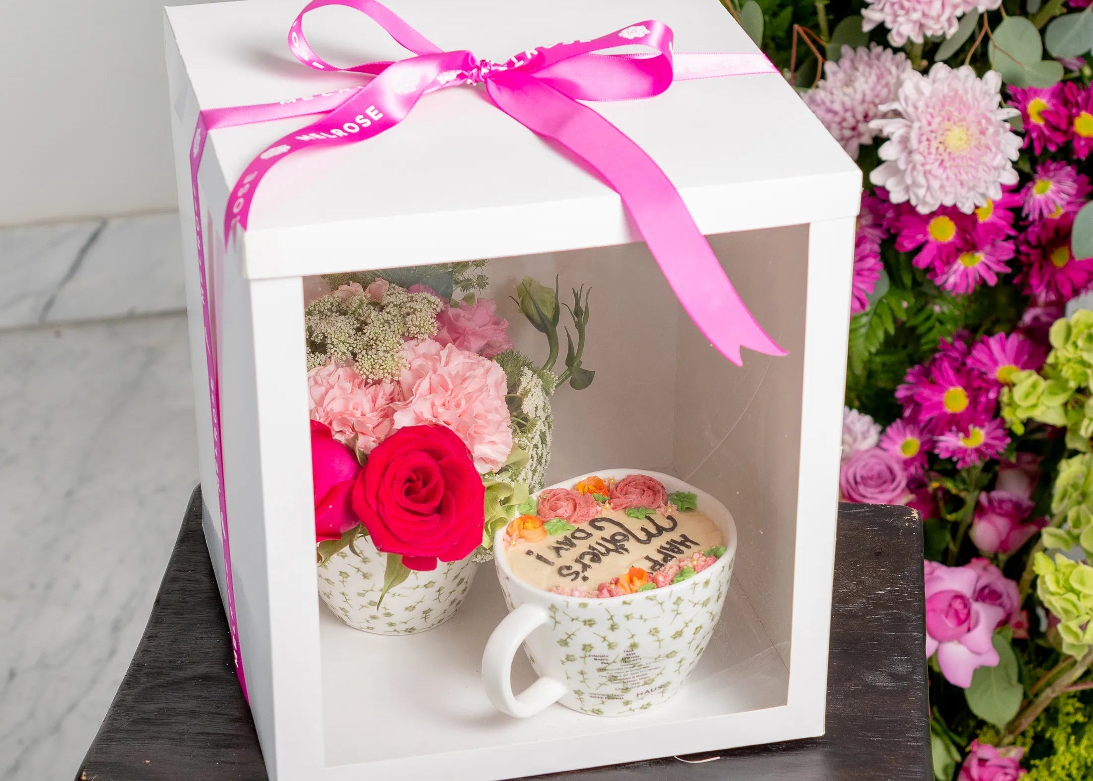 regalo pastel flores mama