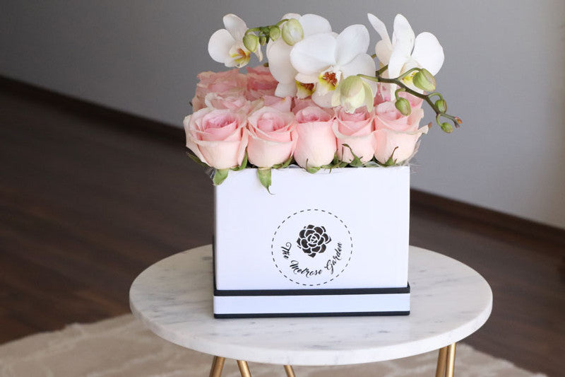 Box Roses and Orchids